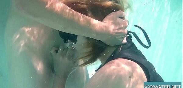  Sloppy underwater blowjob
